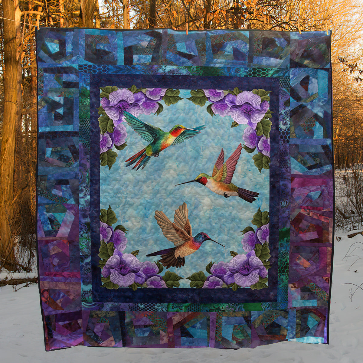 Hummingbird CLA06120345Q Art Quilt