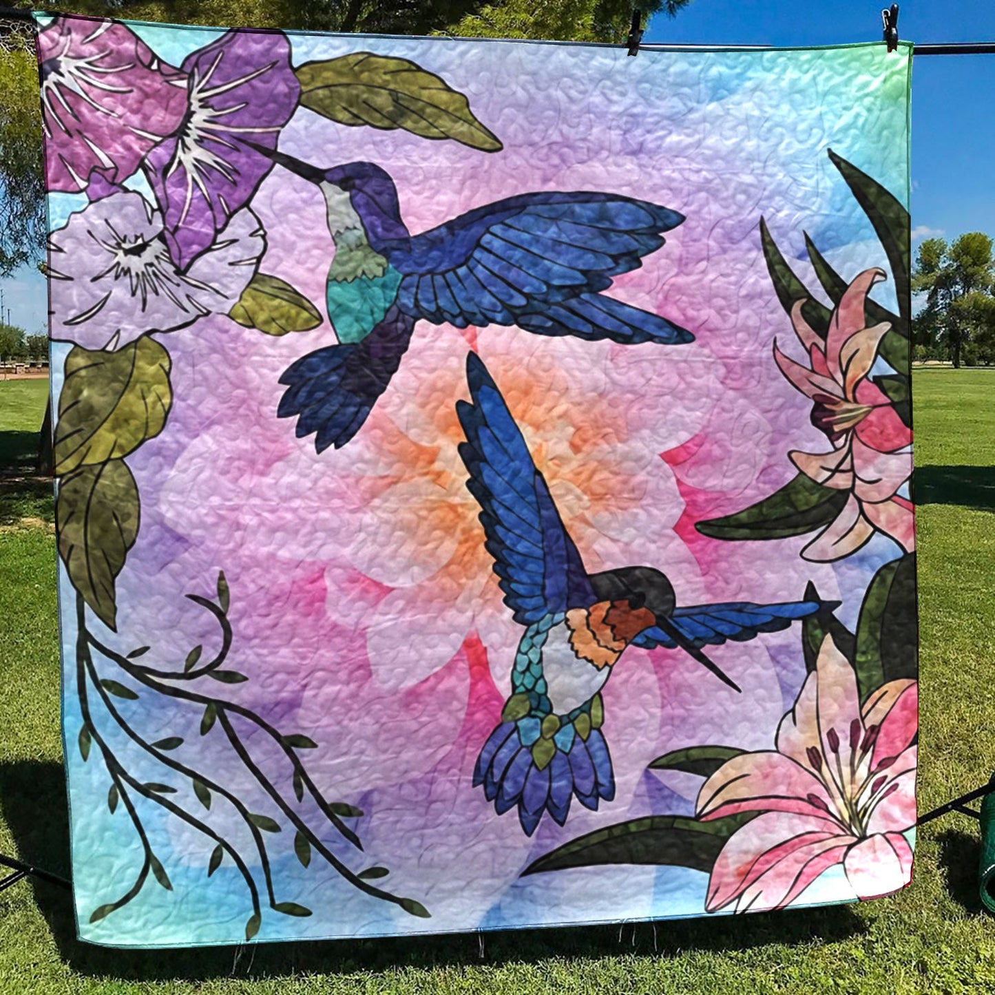 Hummingbird CLA1710389Q Quilt Blanket