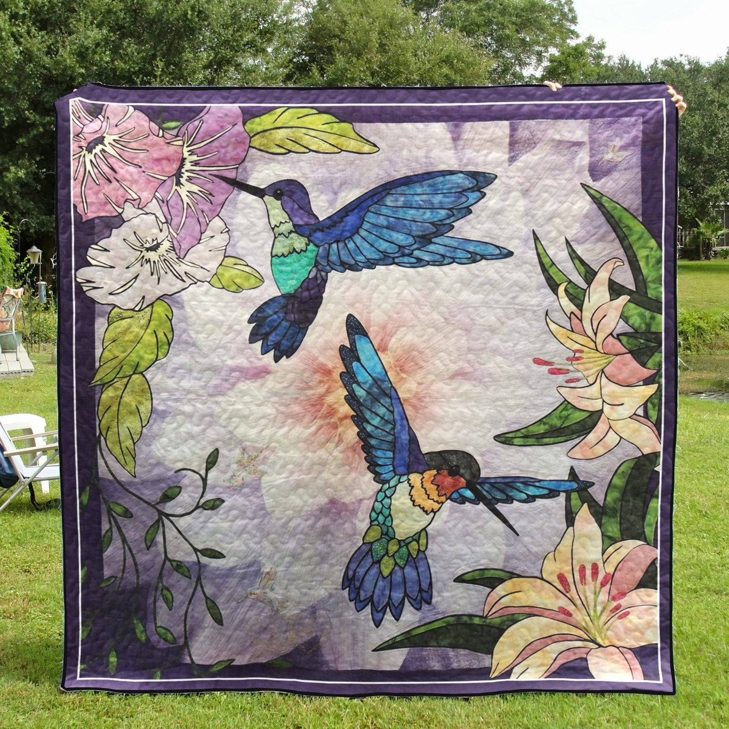 Hummingbird CLA0710510Q Quilt Blanket