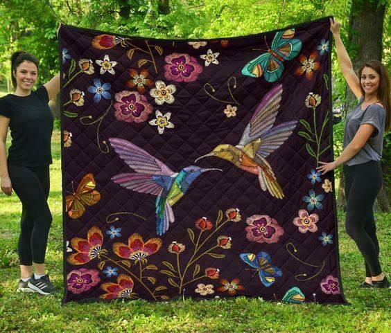 Hummingbird CLA0810292Q Quilt Blanket