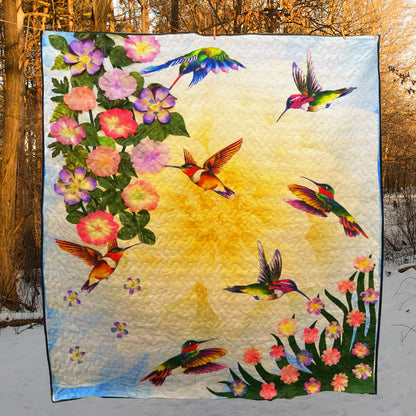 Hummingbird CLA1710388Q Quilt Blanket