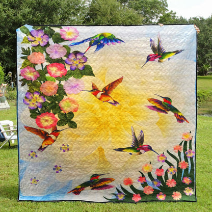 Hummingbird CLA1710388Q Quilt Blanket