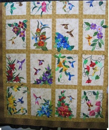 Hummingbird CLA1710391Q Quilt Blanket