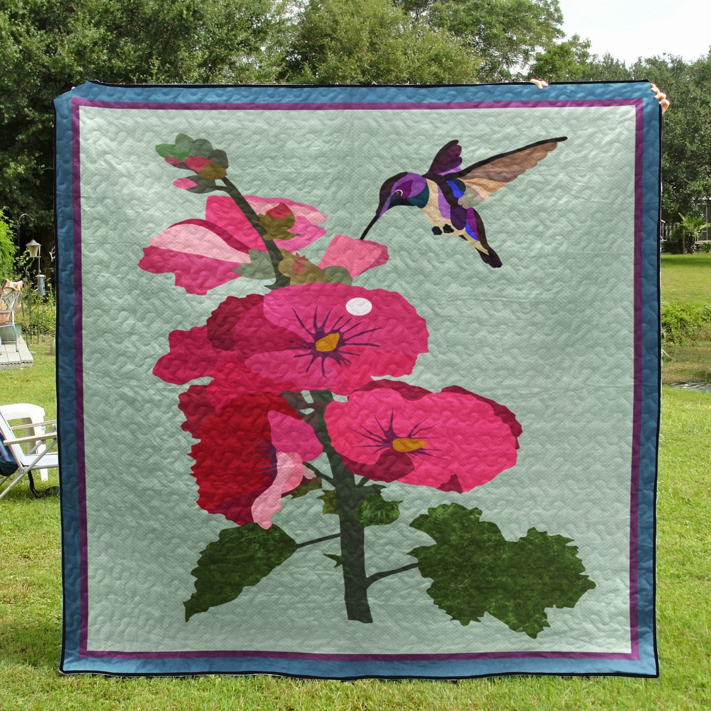 Hummingbird CLA1710393Q Quilt Blanket