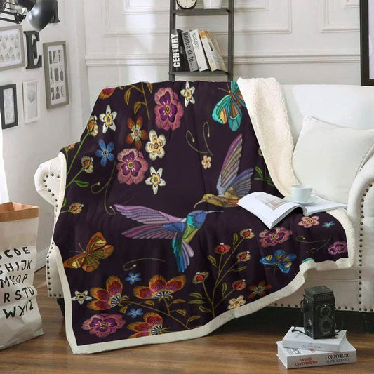 Hummingbird HM140815TM Sherpa Fleece Blanket