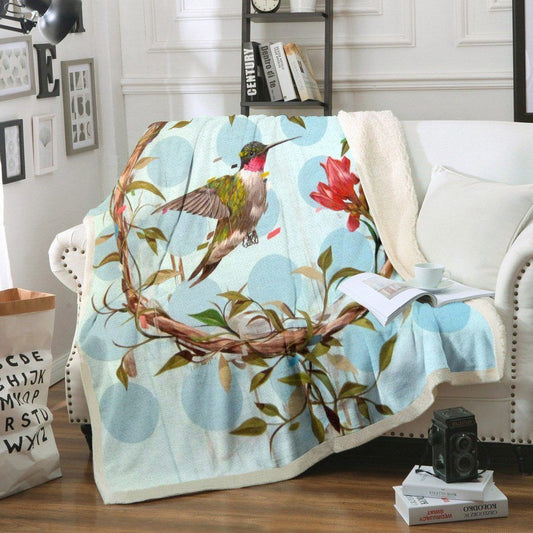 Hummingbird ML051013F Sherpa Fleece Blanket