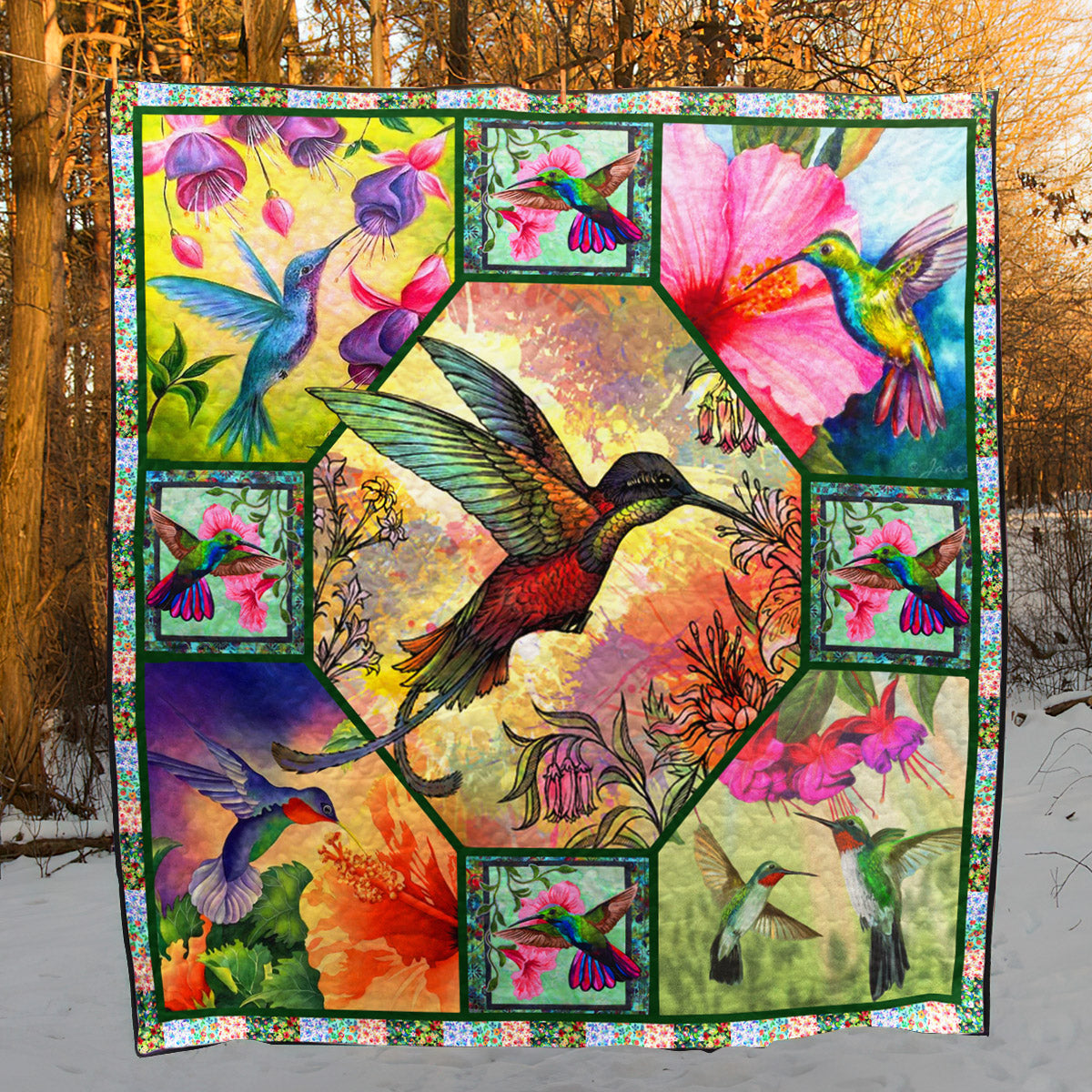 Hummingbird Quilt Blanket HT021103