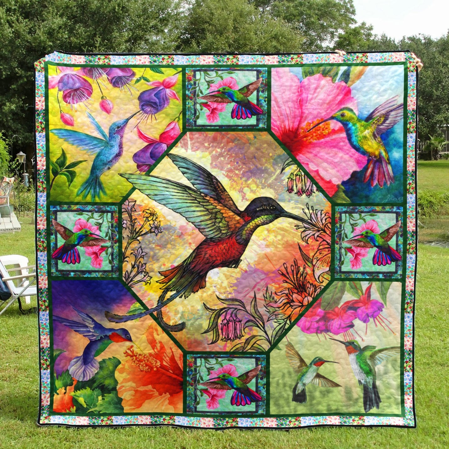 Hummingbird Quilt Blanket HT021103