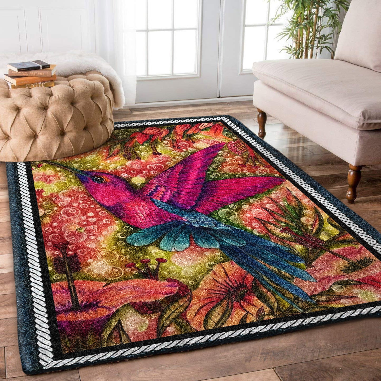 Hummingbird And Flower BT0510163R Rug