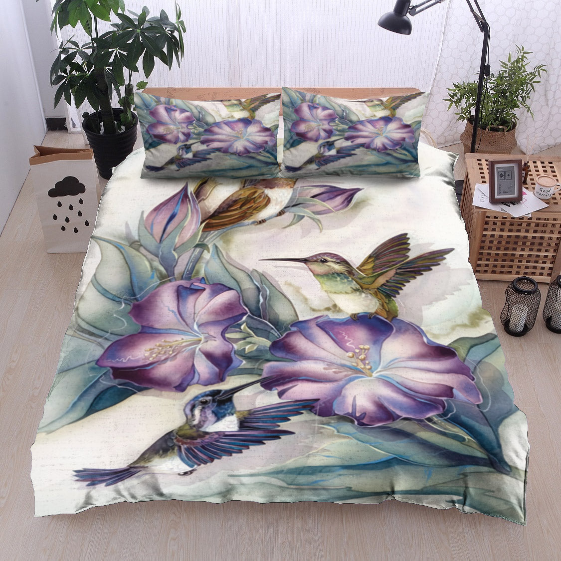 Hummingbird And Purple Flower DD08100102B Bedding Sets