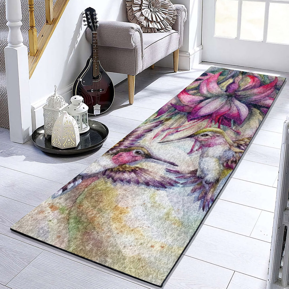 Hummingbird And Purple Fuchsia DD051024RU Runner Rug