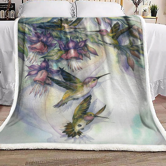 Hummingbird DD041099F Sherpa Fleece Blanket
