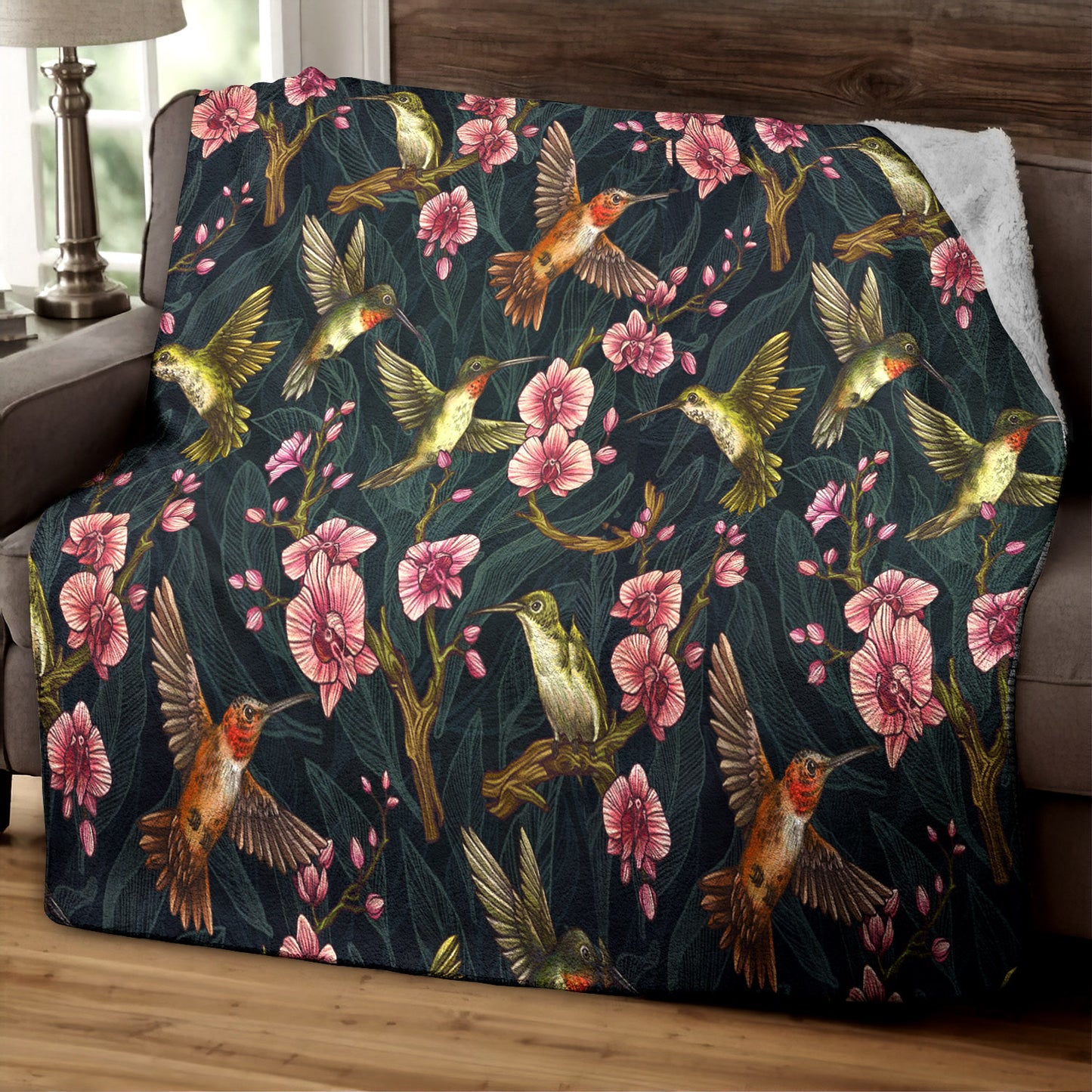 Hummingbird NN0709105TM Sherpa Fleece Blanket