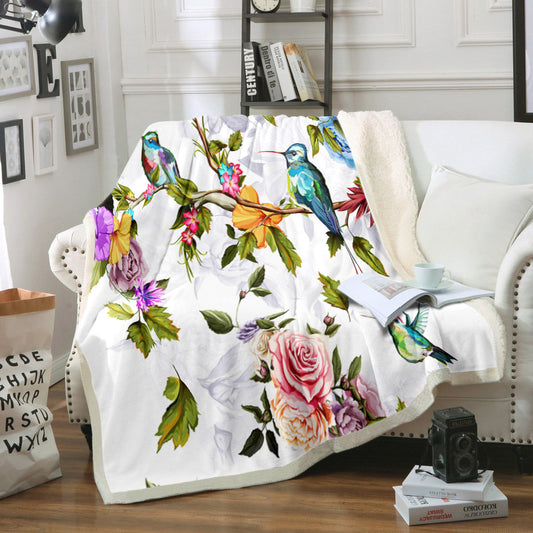 Hummingbirds NN030930TT Sherpa Fleece Blanket