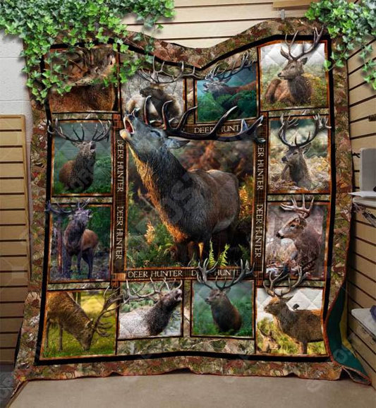 Hunting Beautiful Deer Camo CL16110199MDQ Quilt Blanket