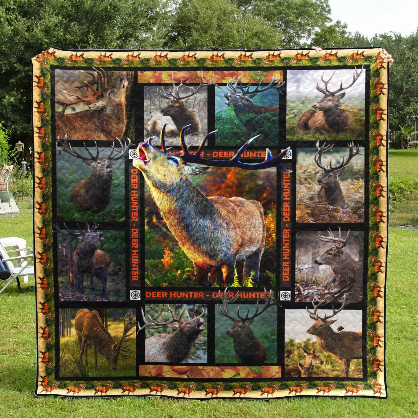 Hunting Beautiful Deer Camo CL16110199MDQ Quilt Blanket