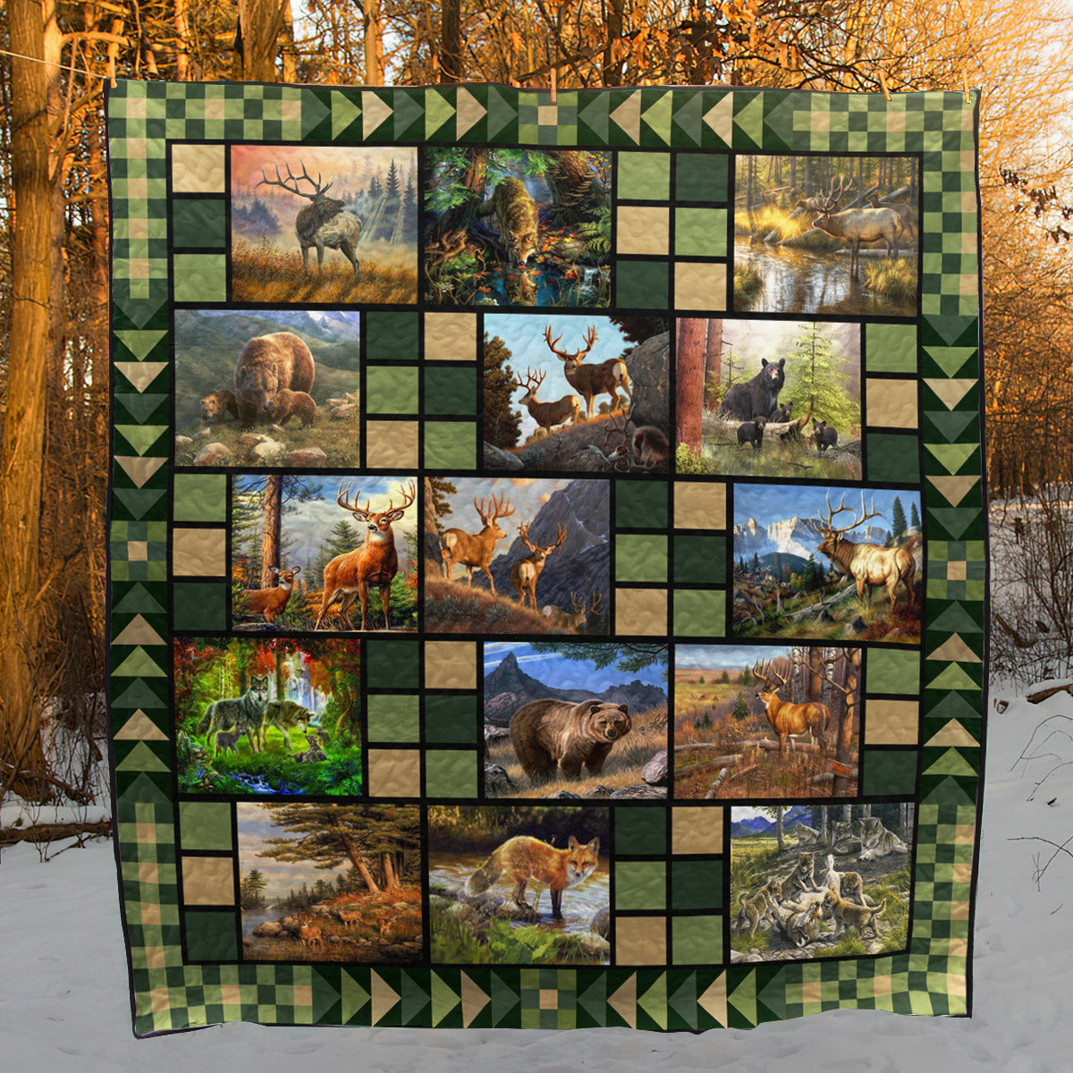 Hunting CLA1610726Q Quilt Blanket