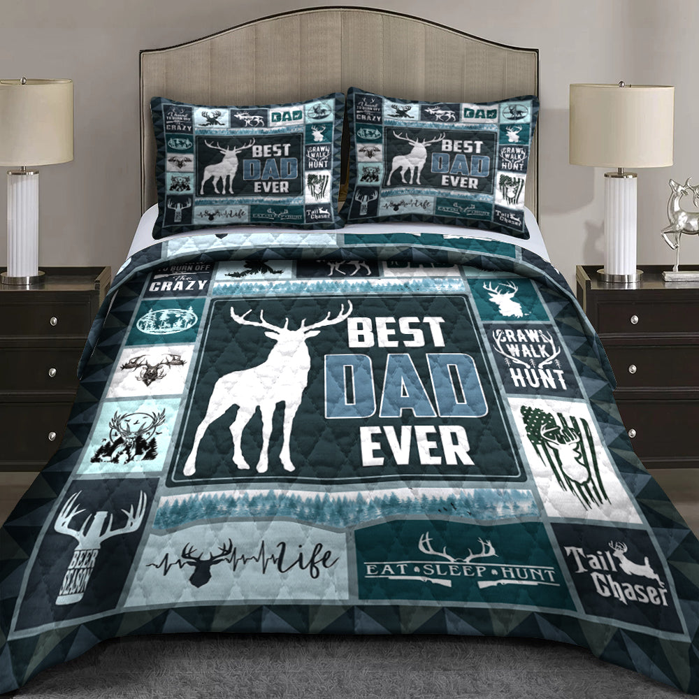 Hunting Dad - Best Dad Ever - Happy Father's Day Quilt Bedding Set HN17042307QB