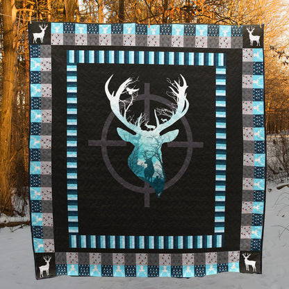 Hunting Deer Hunting Art CLA0211088Q Quilt Blanket