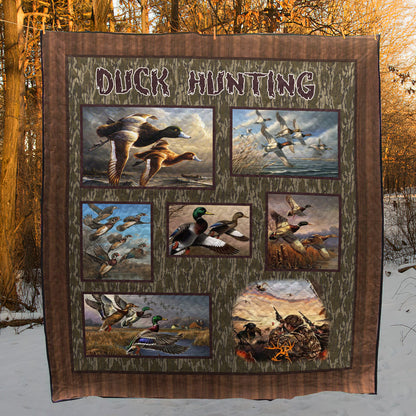 Hunting Duck Hunting Camo CL16110213MDQ Quilt Blanket