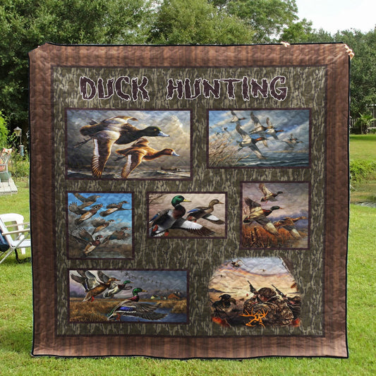 Hunting Duck Hunting Camo CL16110213MDQ Quilt Blanket