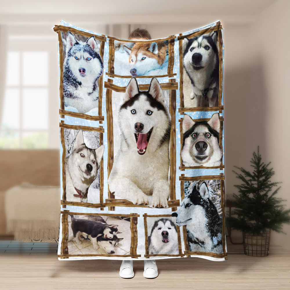 Husky CLA21100954F Sherpa Fleece Blanket