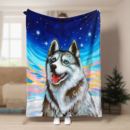 Husky DD150826F Sherpa Fleece Blanket