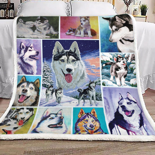 Husky HM1809095TT Sherpa Fleece Blanket
