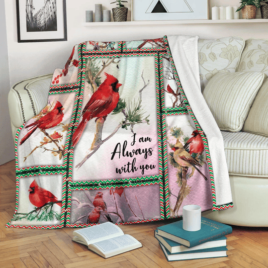 I Am Always With You Cardinal CL11100100MDF Sherpa Fleece Blanket