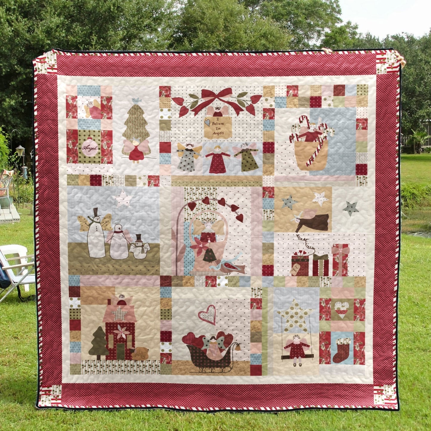 I Believe In Angles Block Of The Month Quilt Blanket CLH221002Q