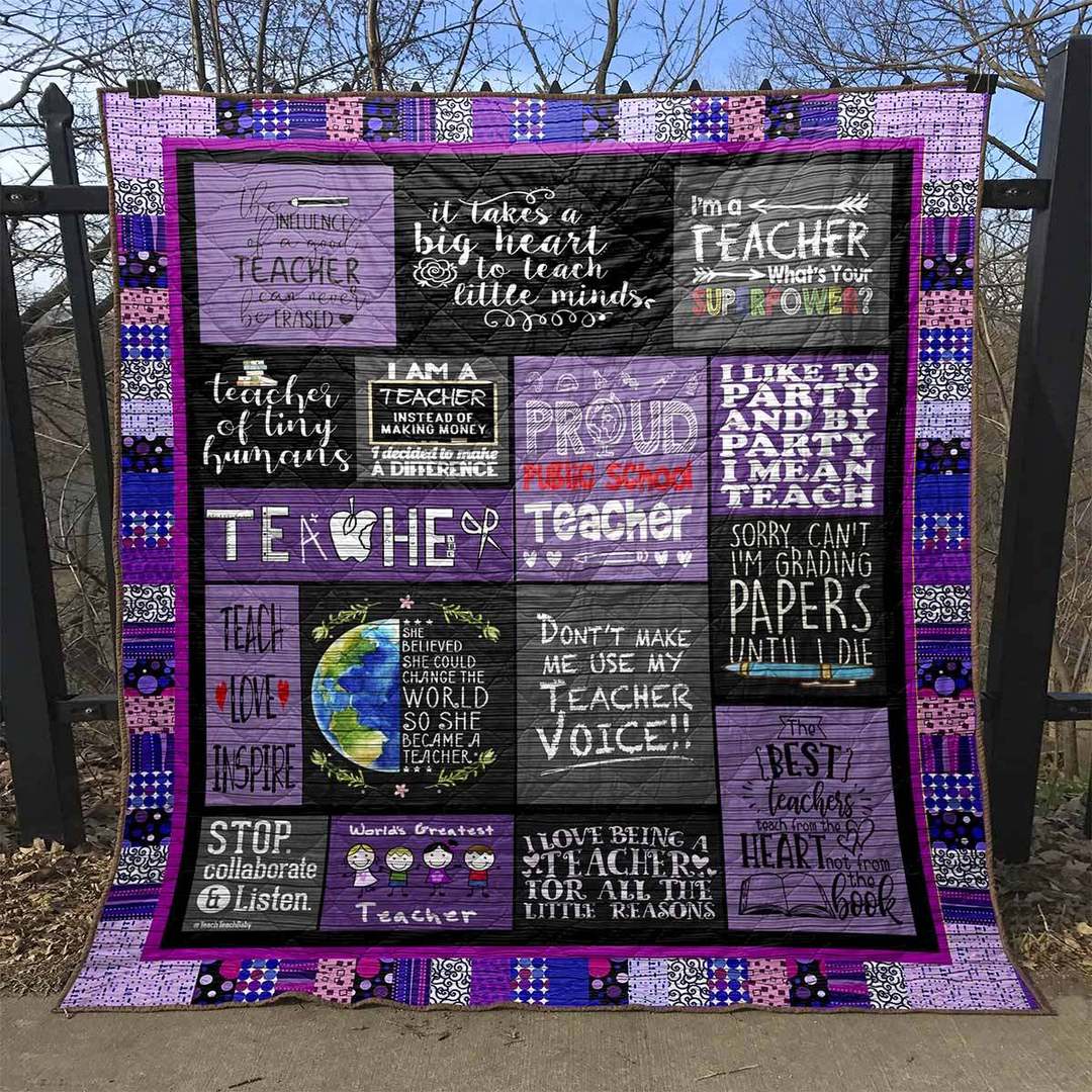 I Love Being A Teacher PKT210655 Quilt Blanket