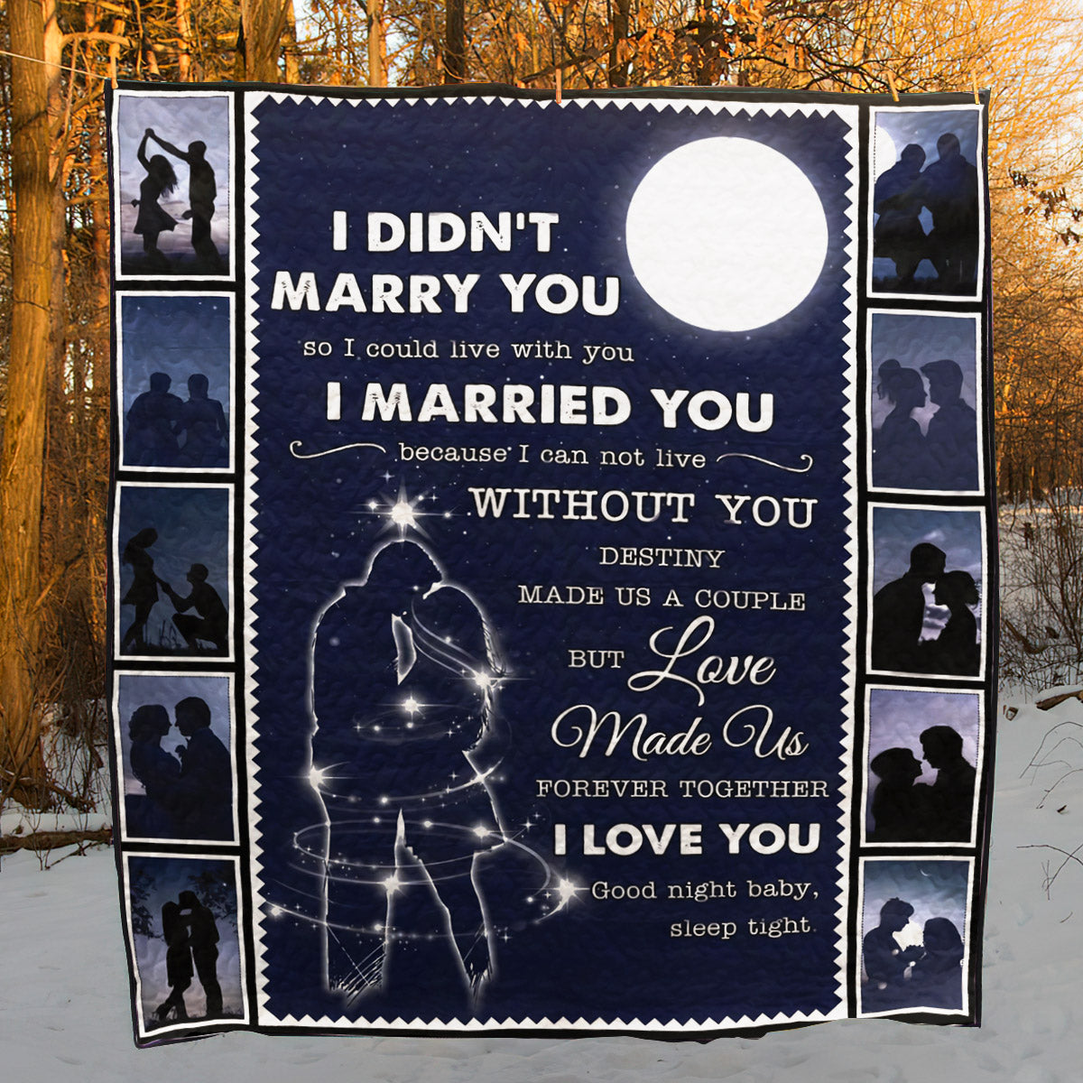 I Married You I Love You CL12110118MDQ Quilt Blanket