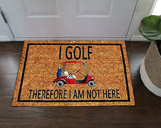 I Golf Therefore I Am Not Here CLA1710111D Non-slip Door mats