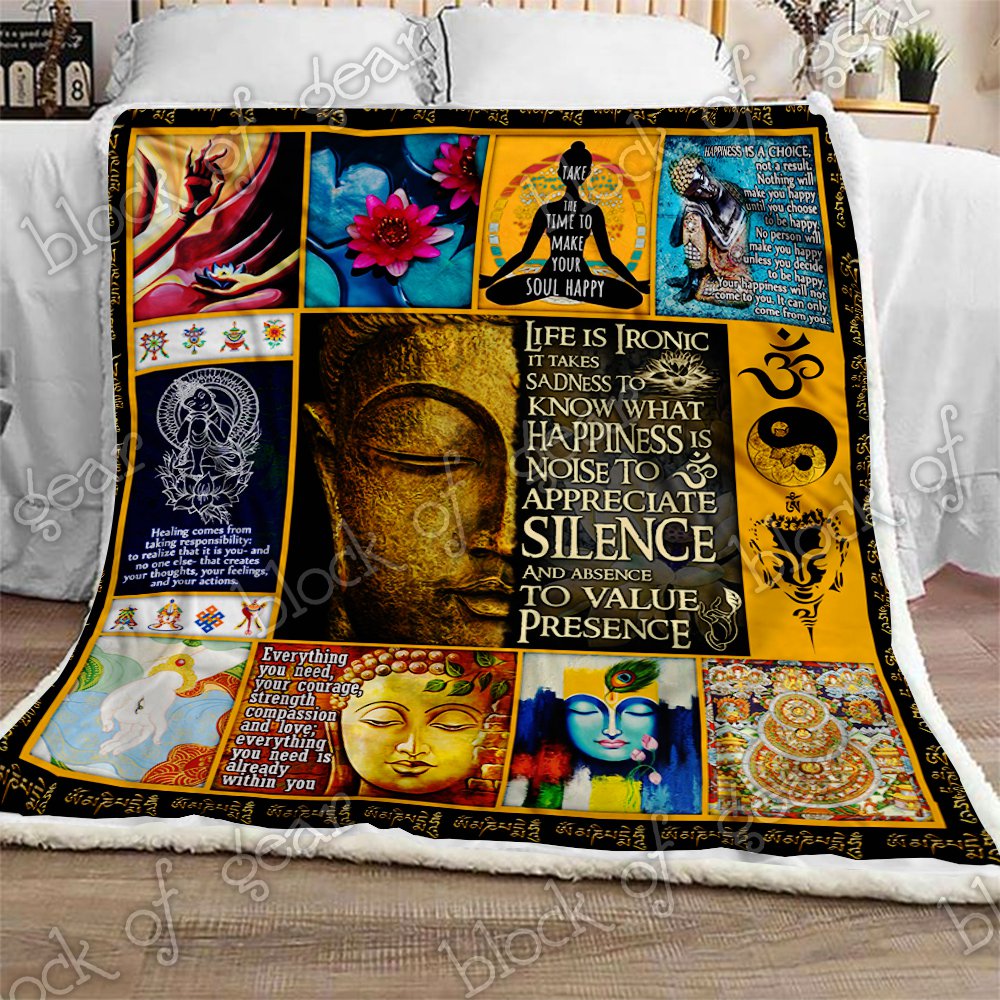 I Love Buddhism CL2709209MDF Sherpa Fleece Blanket