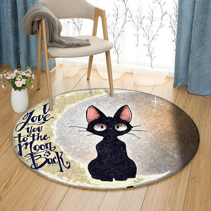 I Love You To The Moon And Back070953RR Round Area Rug