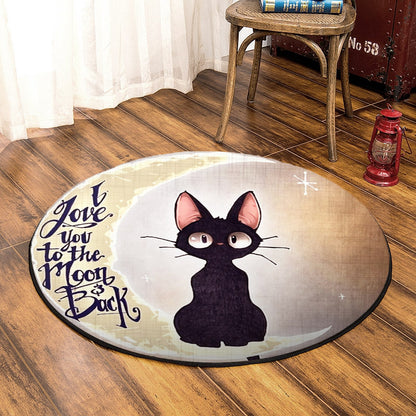 I Love You To The Moon And Back070953RR Round Area Rug