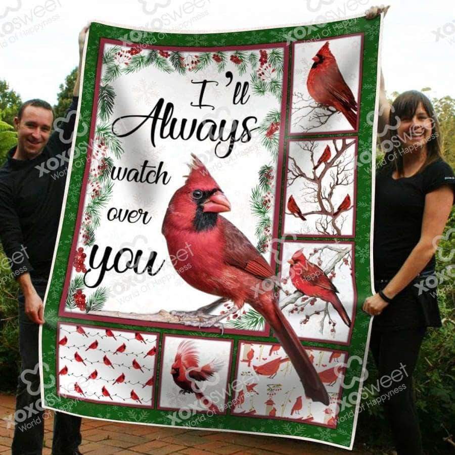 I Will Always Watch Over You Cardinal CL05100293MDF Sherpa Fleece Blanket