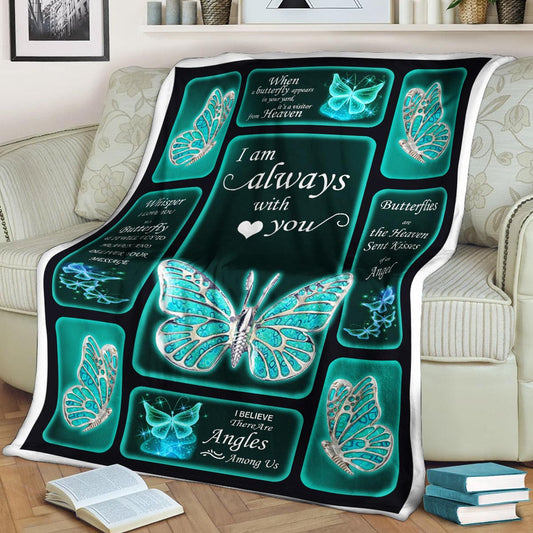 I am always with you Butterfly Silver CLA21100887F Sherpa Fleece Blanket