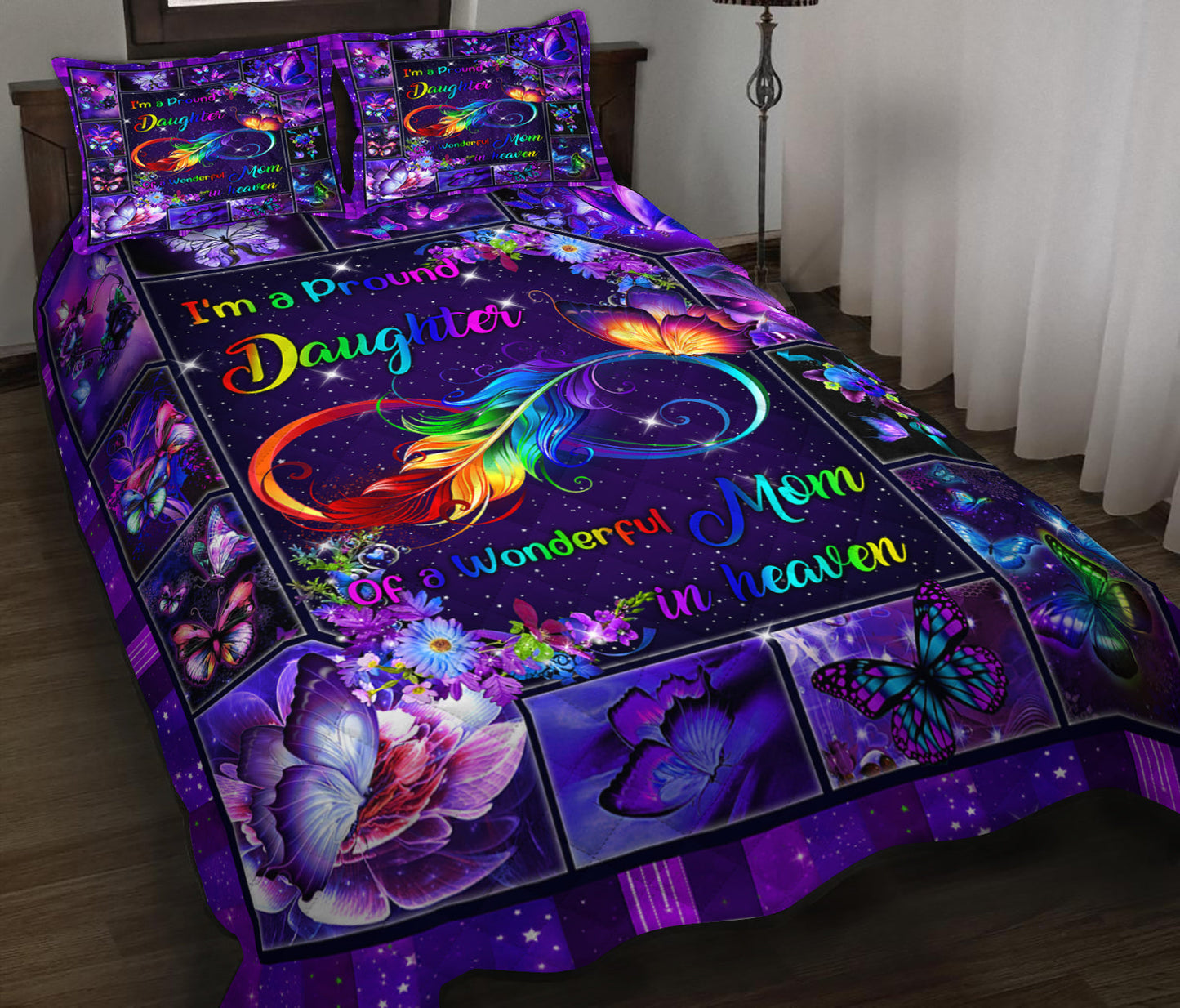 I'm A Proud Daughter Of A Wonderful Mom In Heaven Quilt Bedding Set HN11042306QB