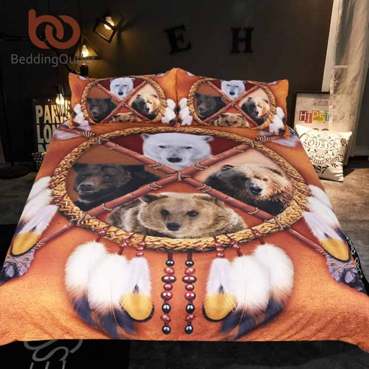Indian Bears Dreamcatcher Native American CL07110551MDB Bedding Sets