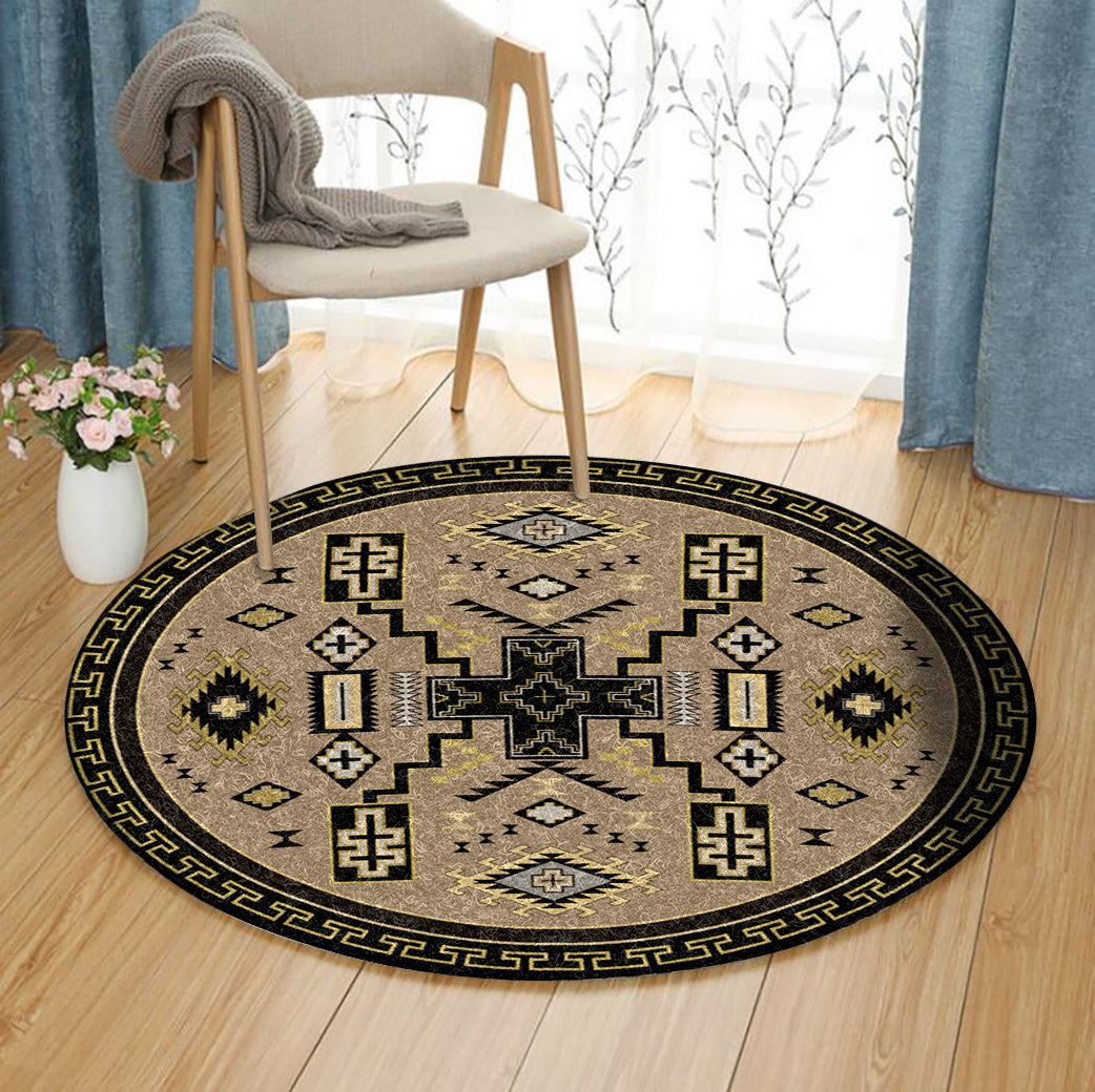 Indigenous Design Native American CLA1610333RR Round Area Rug