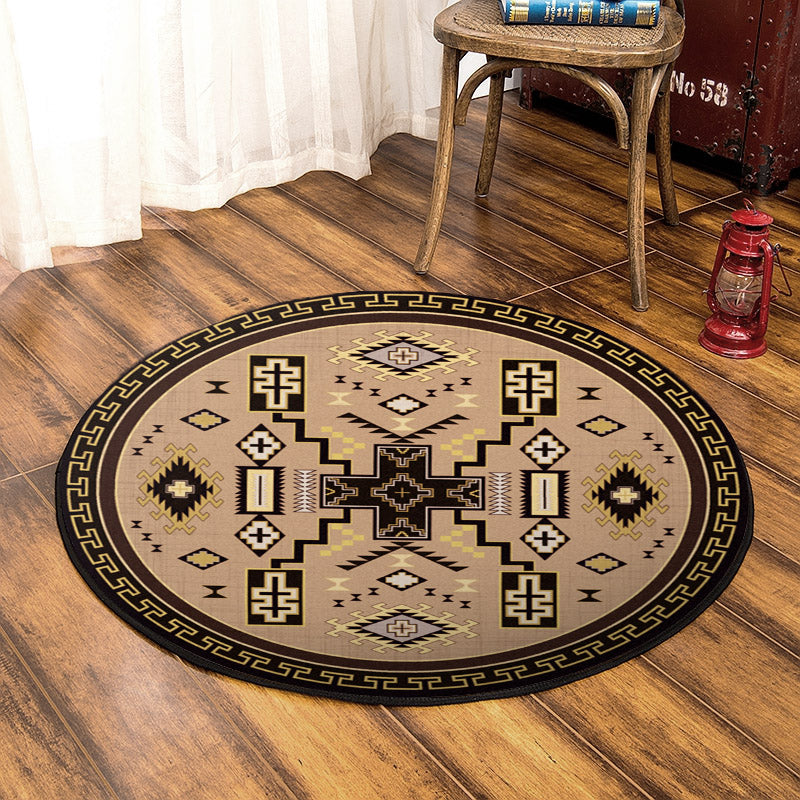 Indigenous Design Native American CLA1610333RR Round Area Rug