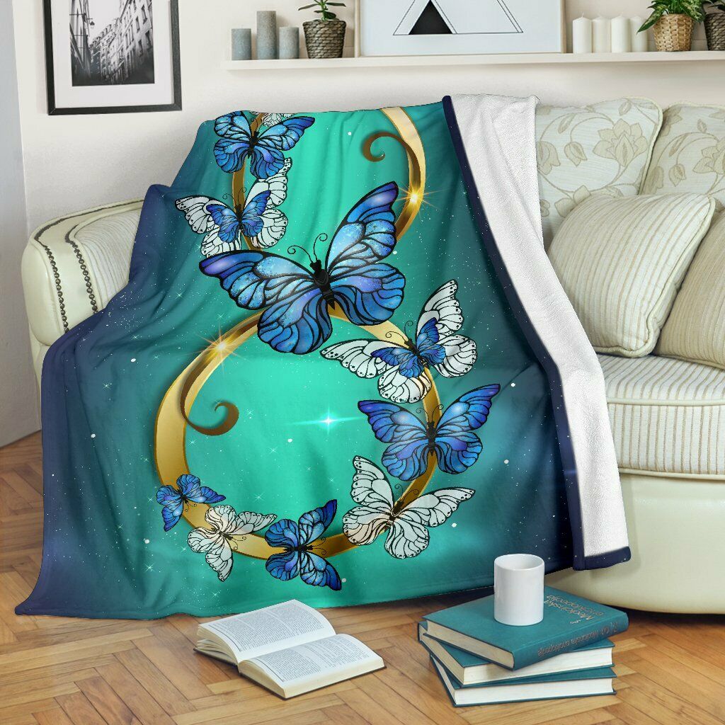 Infinity Butterflies CLA1712492F Sherpa Fleece Blanket