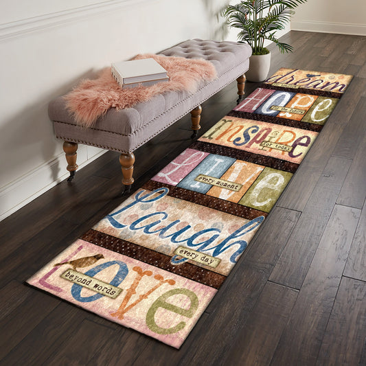 Inspiring Life Quote HT1810025N Runner Rug