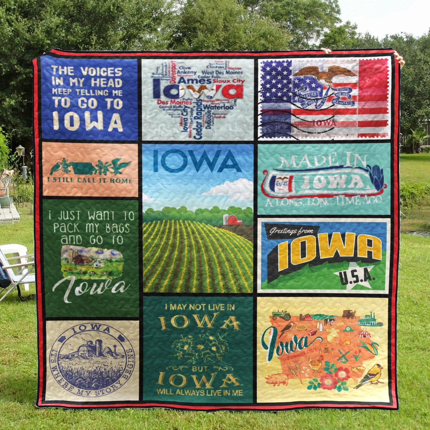 Iowa CL14100271MDQ Quilt Blanket