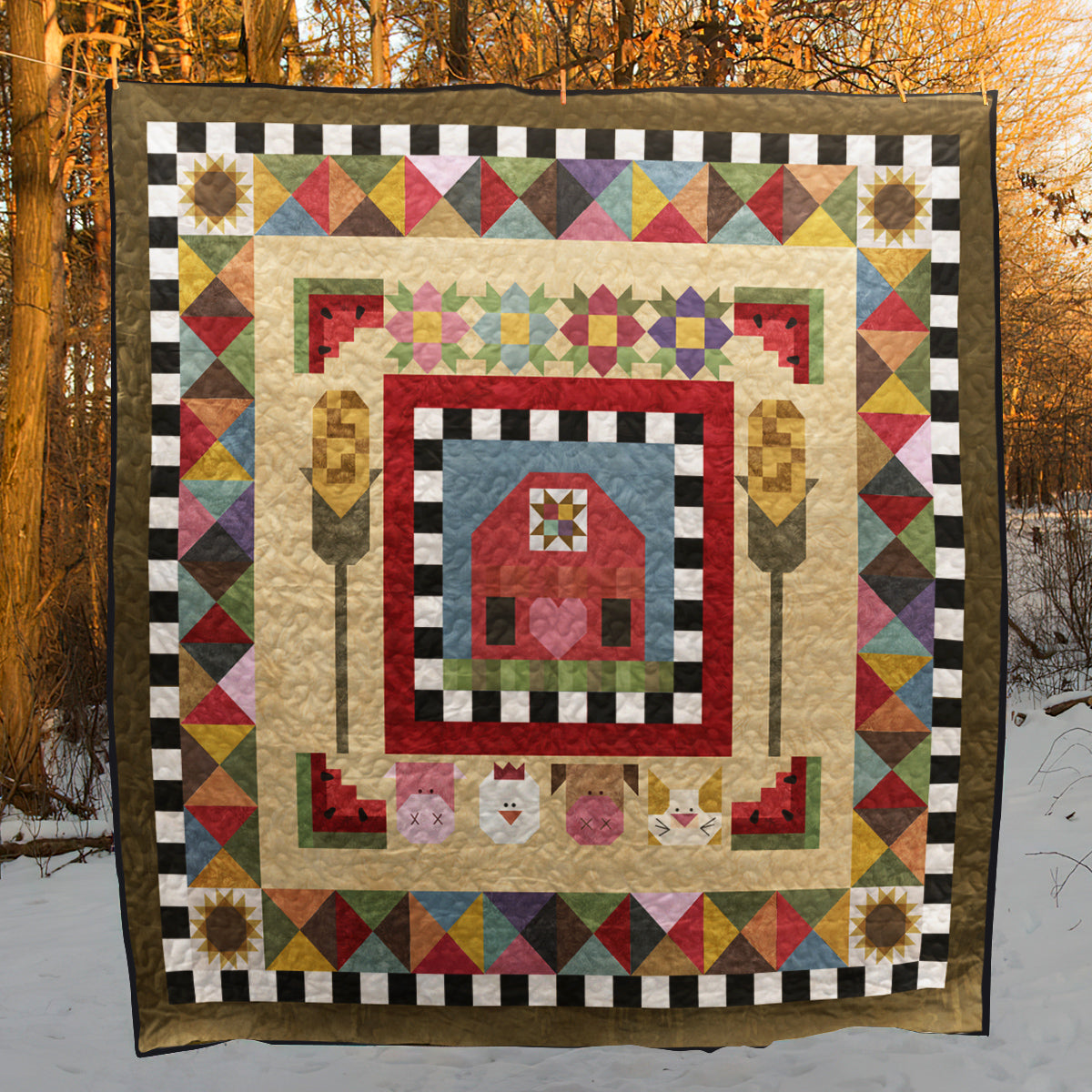 Iowa Farm Quilt Blanket MT250602D