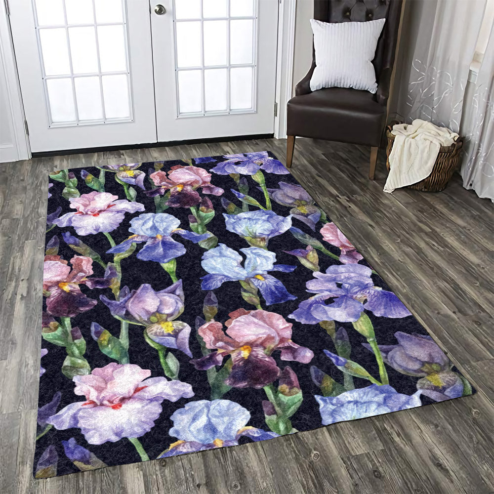 Iris Pattern Print Design CLA1910481R Rug
