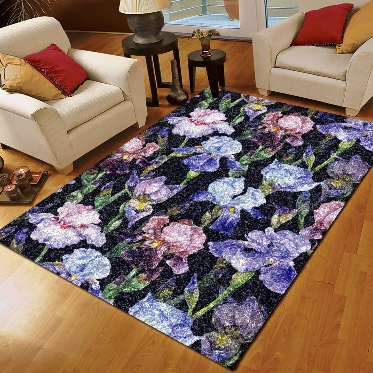 Iris Pattern Print Design CLA1910481R Rug