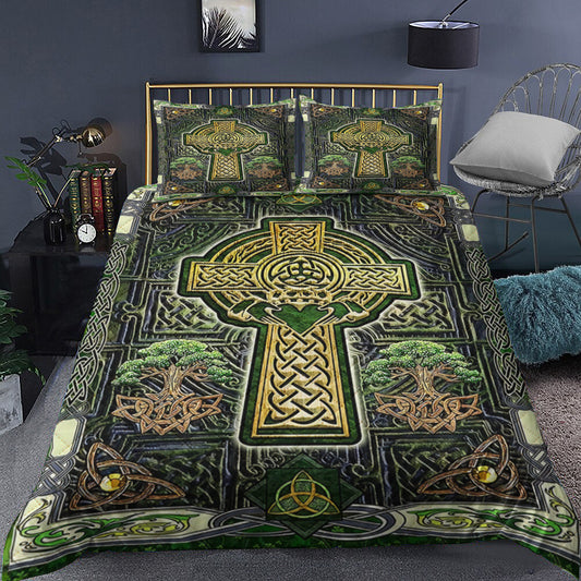 Irish Celtic Cross Quilt Bedding Set MN0410003