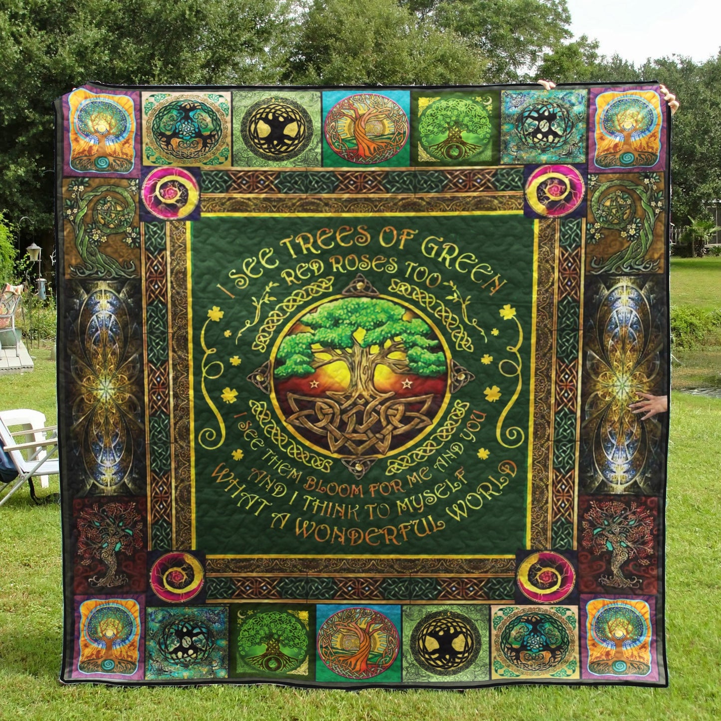 Irish Tree Of Life Celtic CL01110167MDQ Quilt Blanket